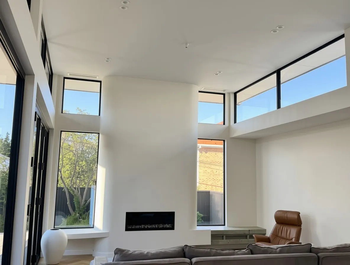 Premium concealed ducted air conditioning installed by Evercold in a Sydney living room